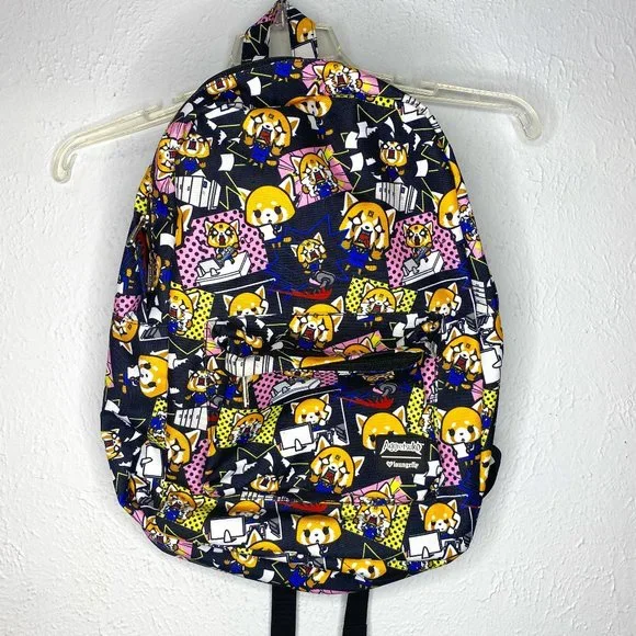 aggretsuko funko mini backpack Sanrio Retsuko Angry Face Collective Hobbees Retsukos misery causes her to undergo a series of events that puts her job in jeopardy Aggretsuko Mini Backpack Netflix Funko